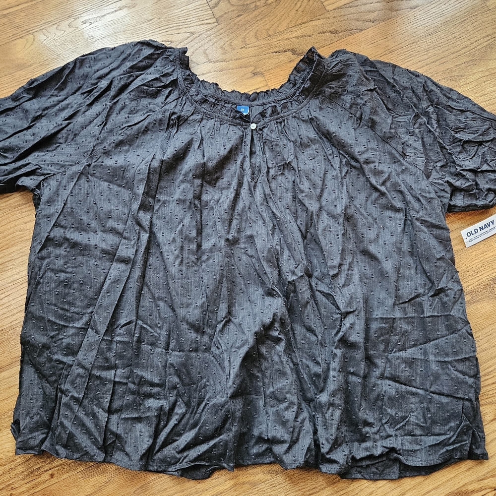 Women's Old Navy Grey Short Sleeve Blouse